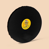 16-Inch Black Round Canvas Board